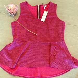 Elle Sleeveless Top with Zipper Back and NWT